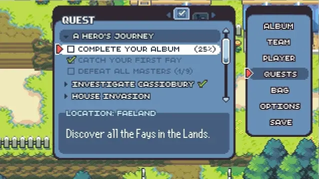 Fay Keeper — Quest journal and completion checklist.