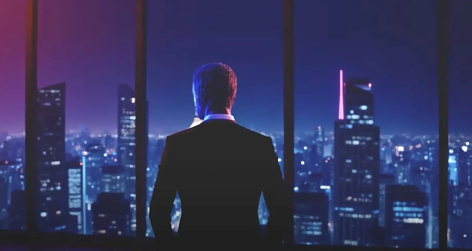 Zereblast — Cover artwork: a figure overlooking a neon city.