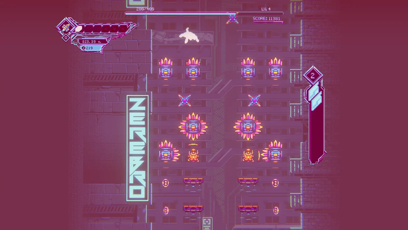 Zereblast — Combat and effects during a descent.